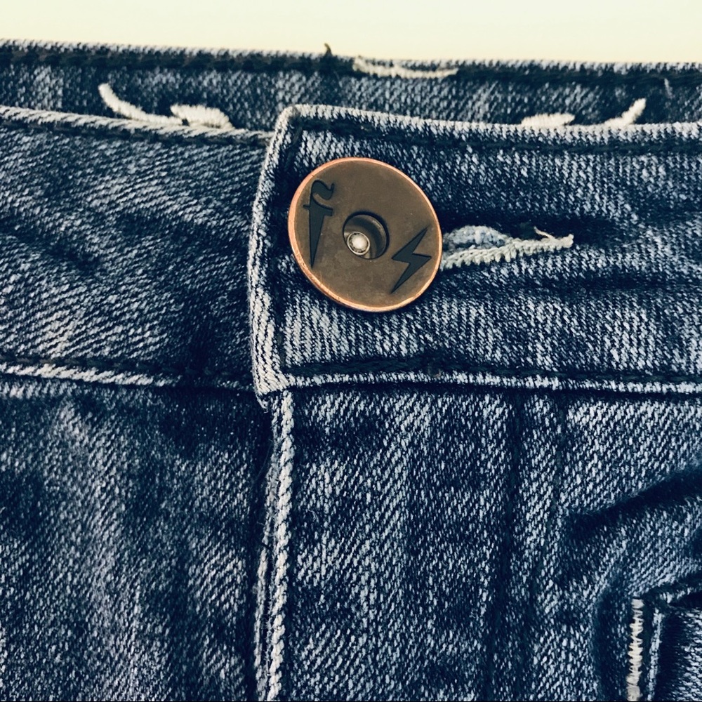 Freestyle Revolution Distressed Girls Jean Shorts - Picture 3 of 7